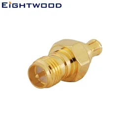 Eightwood MCX to RP-SMA RF Coaxial Adapter MCX Plug Male to RP-SMA Jack Male Pin Straight RF Coaxial Connector