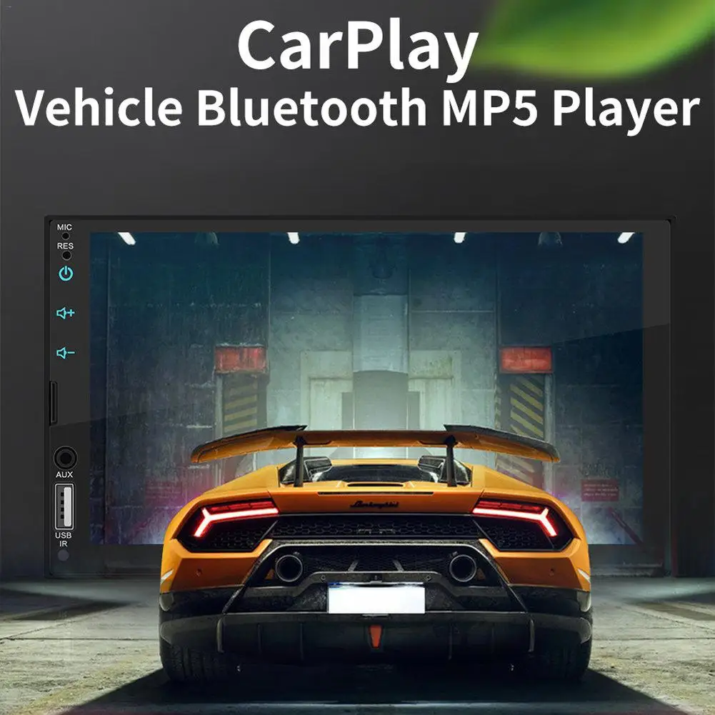 7 Inch Apple Carplay Car Bluetooth MP5 Player Touch Screen Car FM Radios Stereo AUX RCA Audio Fit Android / IOS Image Connection