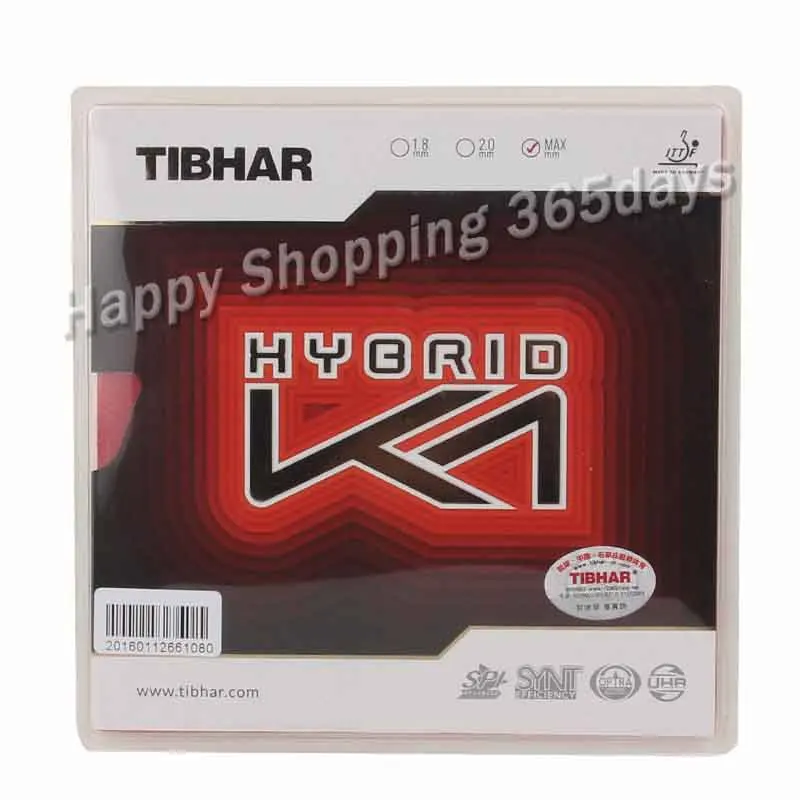 TIBHAR HYBRID K1 / K1 PLUS (Sticky rubber + Tension Sponge, forehand offensive) Pips-in Table Tennis Rubber Ping Pong Sponge