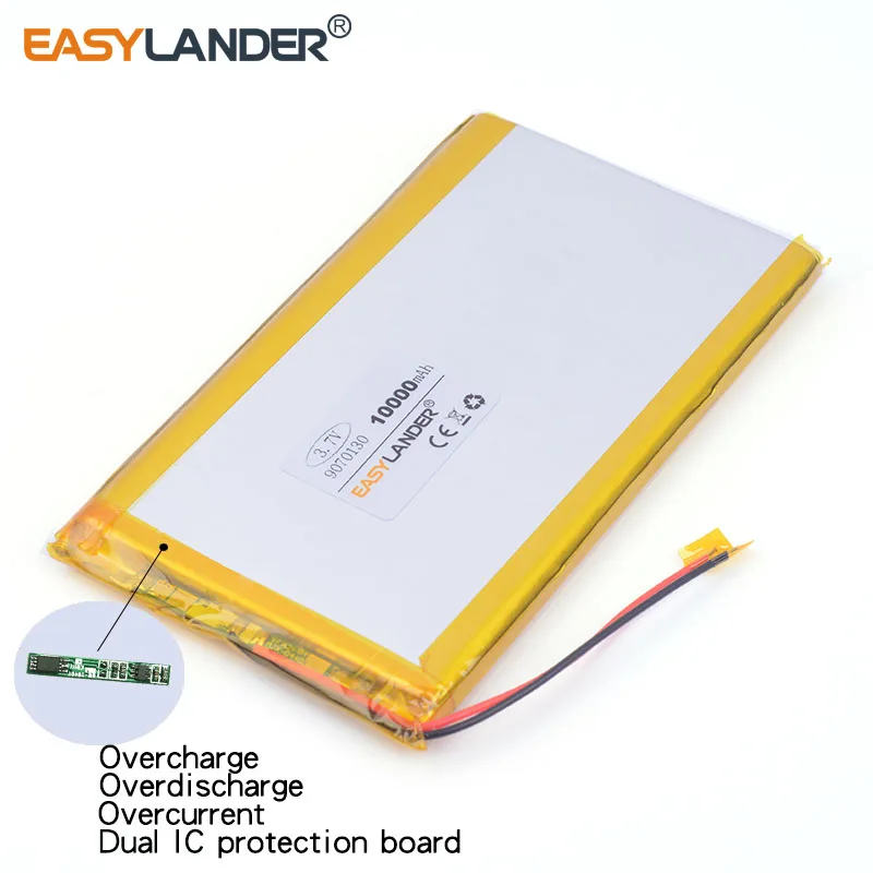 10000mAh 9070130 3.7V Rechargeable Lithium Li-ion Polymer Battery Lipo Batteries