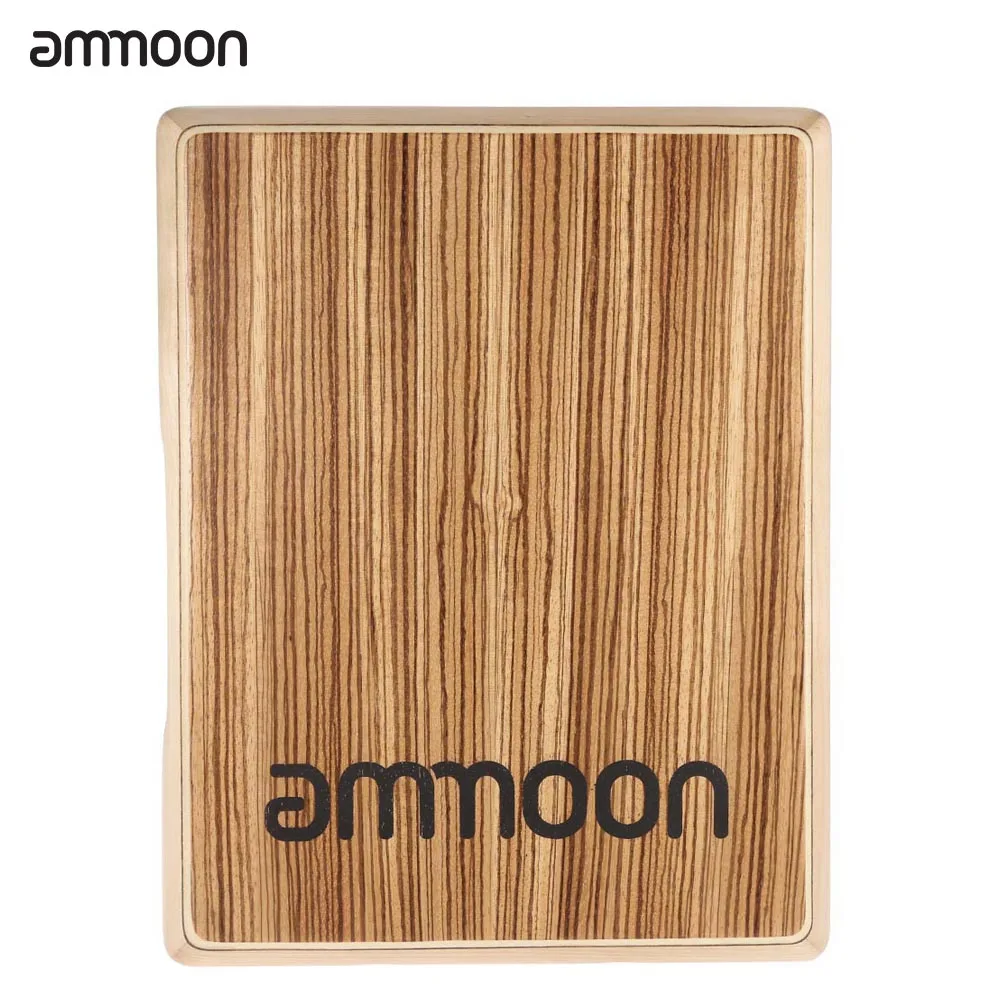 ammoon Compact Travel Cajon Flat Hand Drum Persussion Instrument  31.5 * 24.5 * 4.5cm Cajon Drum Percussion Instruments