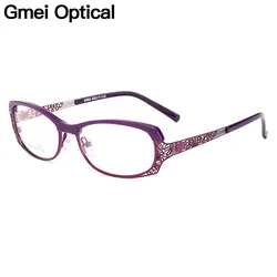 Gmei Optical Women Oval Ultralight TR90 & Alloy Full Rim Optical Glasses Frames For Myopia and Presbyopia Spectacles M064