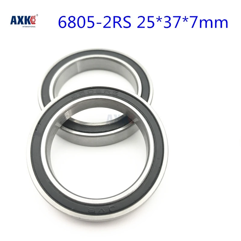 2025 Thrust Bearing 2PCS Rubber Sealed 440 Hybrid Ceramic Ball Bearings S6805 6805 2RS 25x37x7mm Si3n4 Ball for Bike Parts