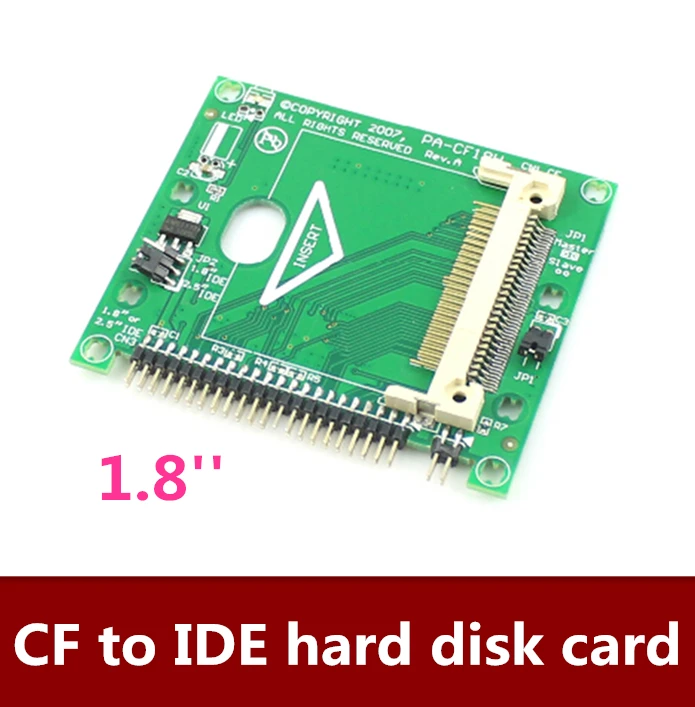 5pcs/lot  Free shipping  CF to 1.8 Inch IDE hard disk card ,CF to 1.8 Inch IDE SSD adapter supports 2.5