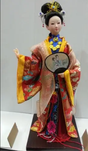 Exuqisite Oriental Chinese Classical Broider Doll Beautiful Chinese Girl Statue No.9