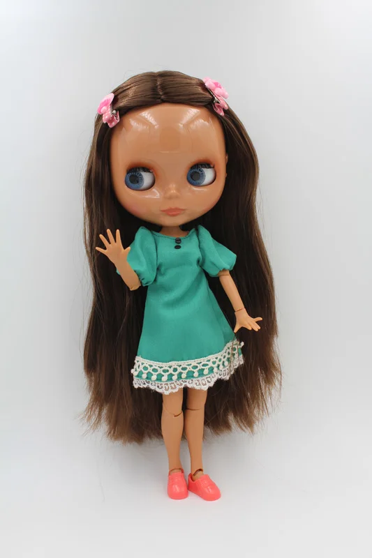 

Free Shipping BJD joint RBL-230J DIY Nude Blyth doll birthday gift for girl 4 colour big eyes dolls with beautiful Hair cute toy