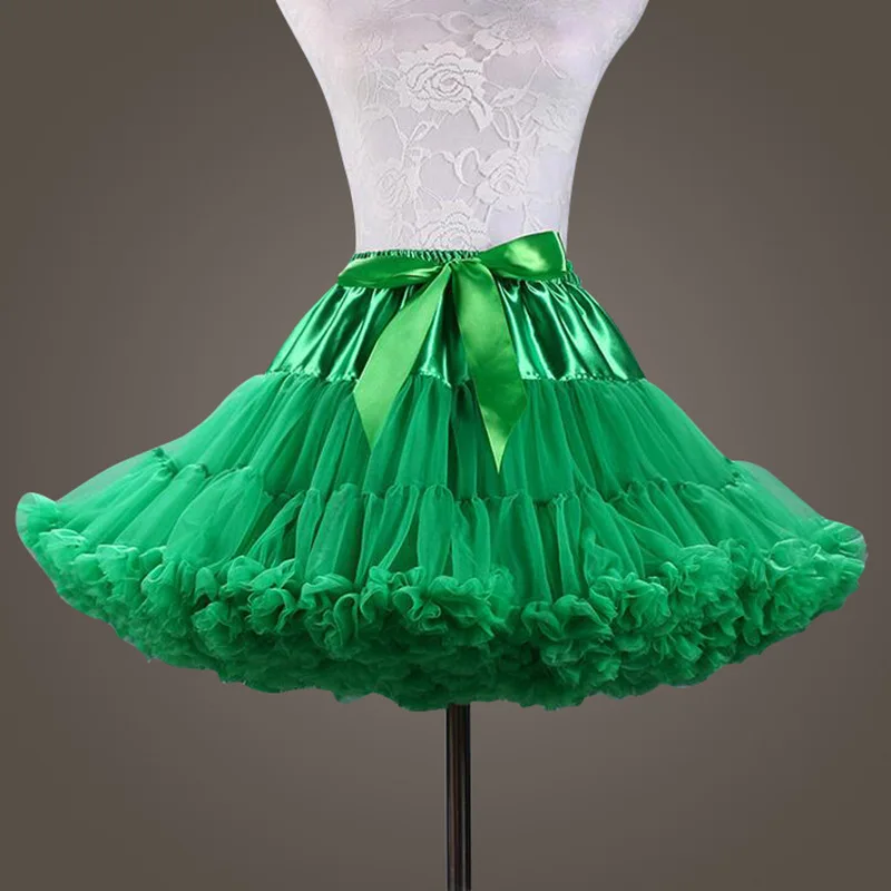 New Puffy Green Color Ball Gown Underskirt Swing Short Dress Petticoat Cosplay Petticoat Ballet Tutu Skirt Rockabilly Crinoline