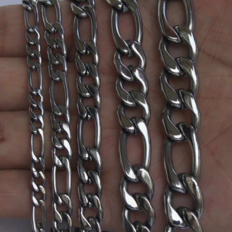 7.5mm cool  link 316L stainless steel chain necklaces & pendants men jewelry punk