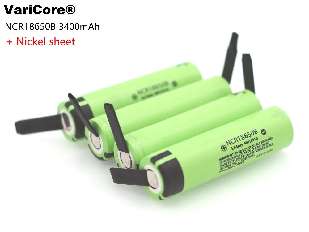 100% New Original NCR18650B 3.7 V 3400 mAh 18650 rechargeable lithium battery Battery Nickel Welding Sheet