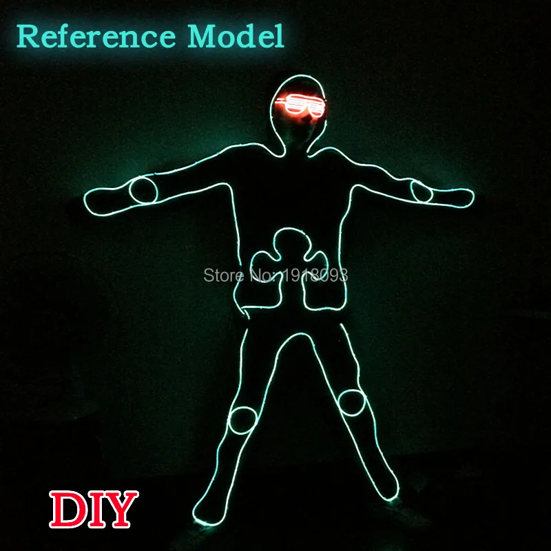 Ghost dance Glowing DIY Clothes EL Suit LED Strip Material New Design Glowing Product