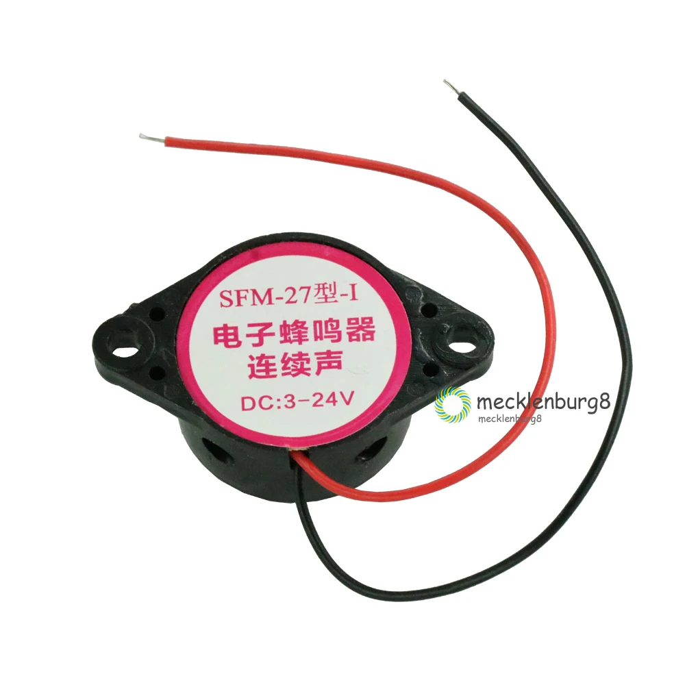 SFM-20B DC3-24V durable 3-24V piezoelectric sounder alarm 95db continuous beep for Arduino car van