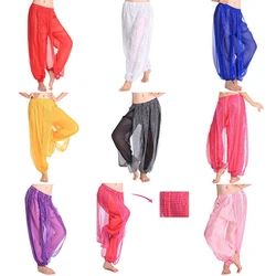 Pantalones bombachos de danza del vientre para mujer, traje Tribal, bombachos brillantes, Genie, el más nuevo