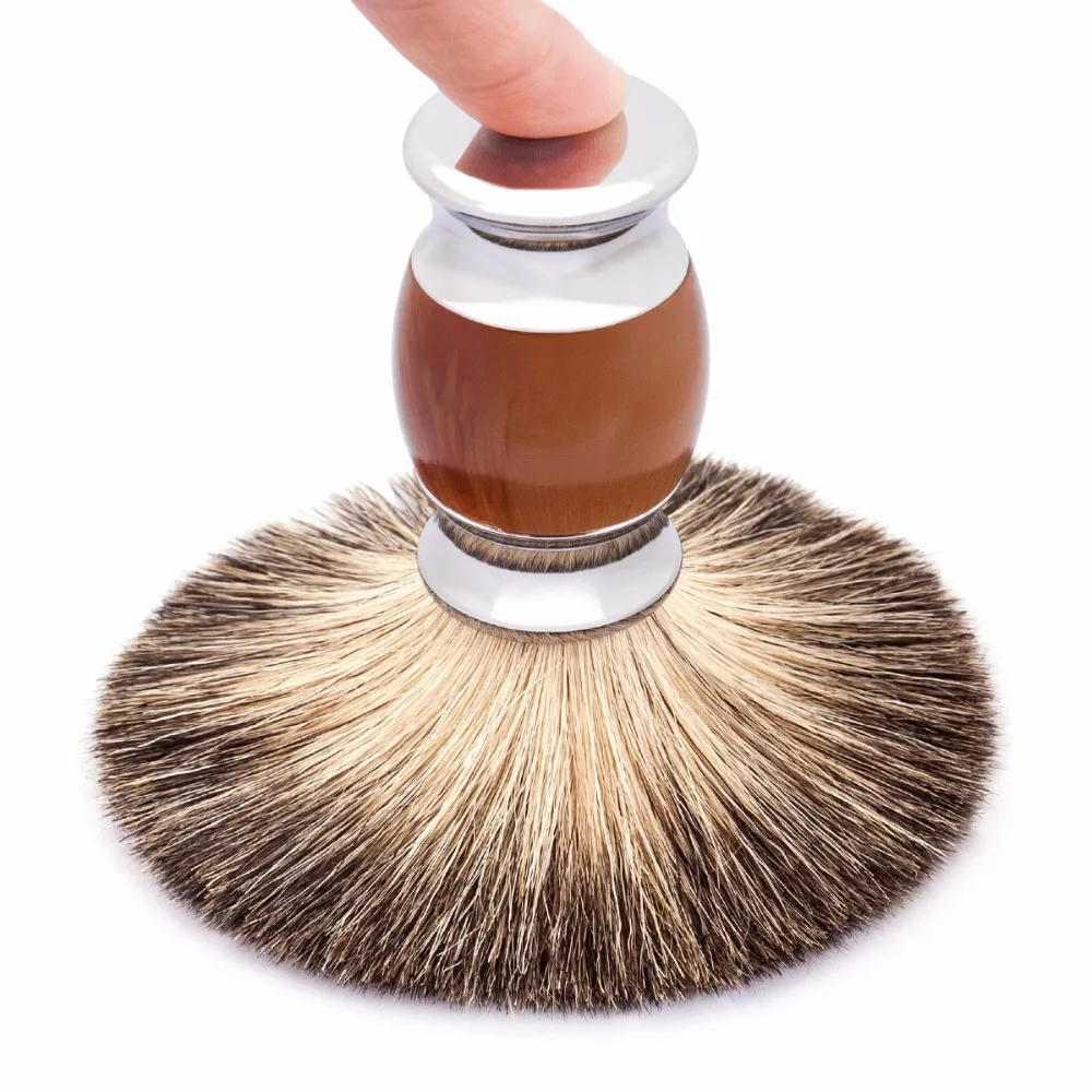 Qshave Uomo Pure Badger Capelli Pennello Da Barba Originale di 100% per il Doppio Bordo Rasoio di Sicurezza di Sicurezza Dritto Classic agata