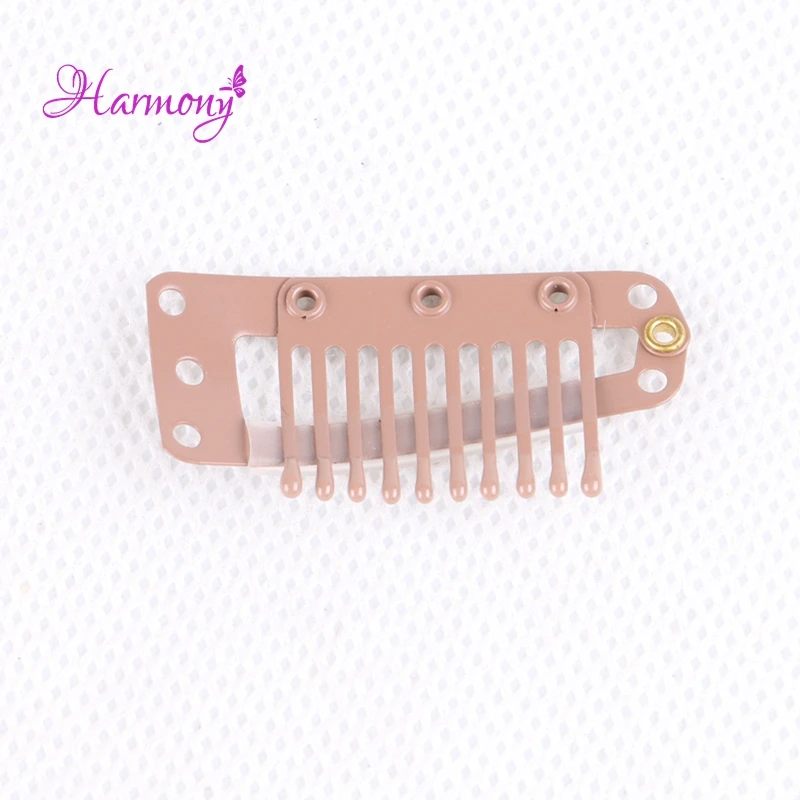 Pinzas para pelucas de 38mm y 10 dientes, Clips a presión para extensión de cabello, pinzas para el cabello en forma de I, herramientas de extensión de cabello, opción de 6 colores, 200 Uds.