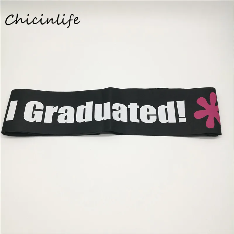 Chicinlife 1pcs I Graduated! Satin Sash Girl Boy Just Graduation Party Decoration Gift