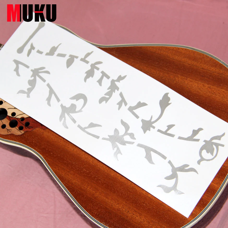 Tree Of Life Guitar Or Bass Fretboard Inlay Sticker Silver Color Ultra Thin MI097