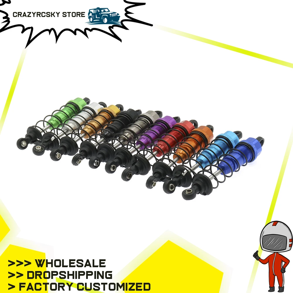 RCAWD 4PCS 90mm Oil Fill Style Length Adjustable Shock Absorber For Rc Model Car 1/10 Fs Racing Buggy Truggy s-Course Desert