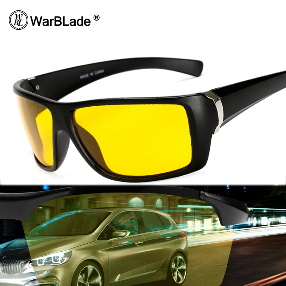 

WarBLade Night Vision Glasses For Headlight Polarized Driving Sunglasses Yellow Lens UV400 Protection Night Eyewear for Driver