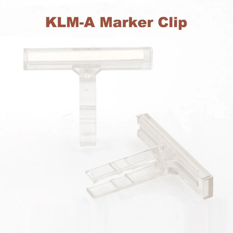 5/10Pcs UK Terminal Block Marker Clip KLM-A  Transparent Marking Label E/UK Din Rail Morsettiera Accessories Bornier Parts