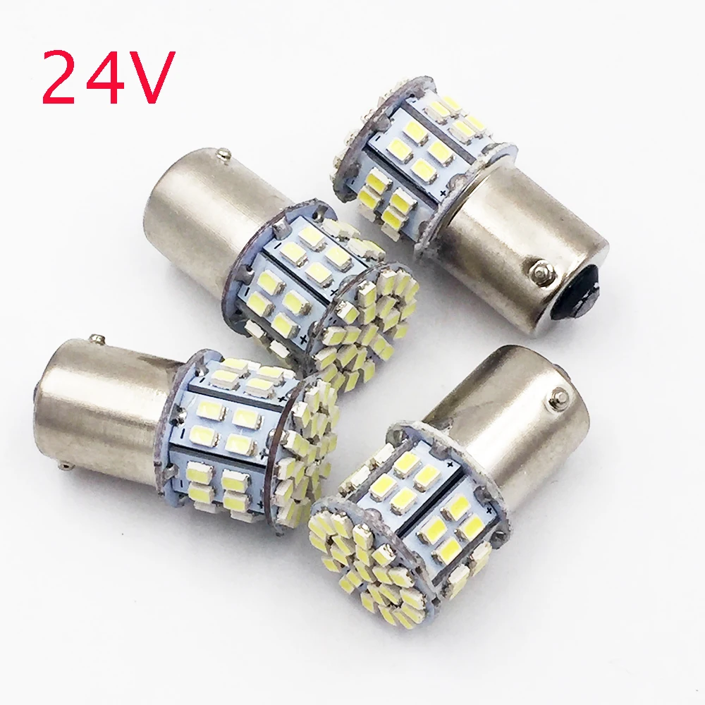 

YSY 100PCS BA15S 1156 P21W 50SMD 1206 3030 50 Led SMD Car Brake Light Turn Signals Rear Parking Reverse Lamps S25 24V