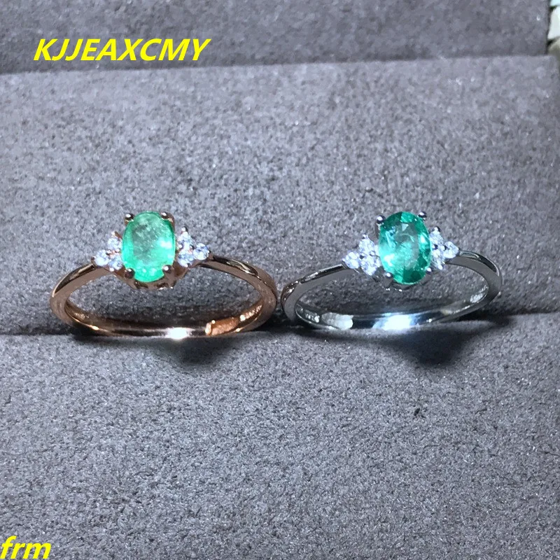 

KJJEAXCMY Fine jewelry Natural emerald ring female RING 925 sterling silver inlay support any identification