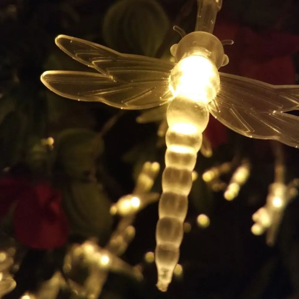 YIYANG Novelty Fashion Holiday Lighting Novelty Multicolor Romantic Dragonfly LED Lights AA Battery Wedding Decoration Lighting