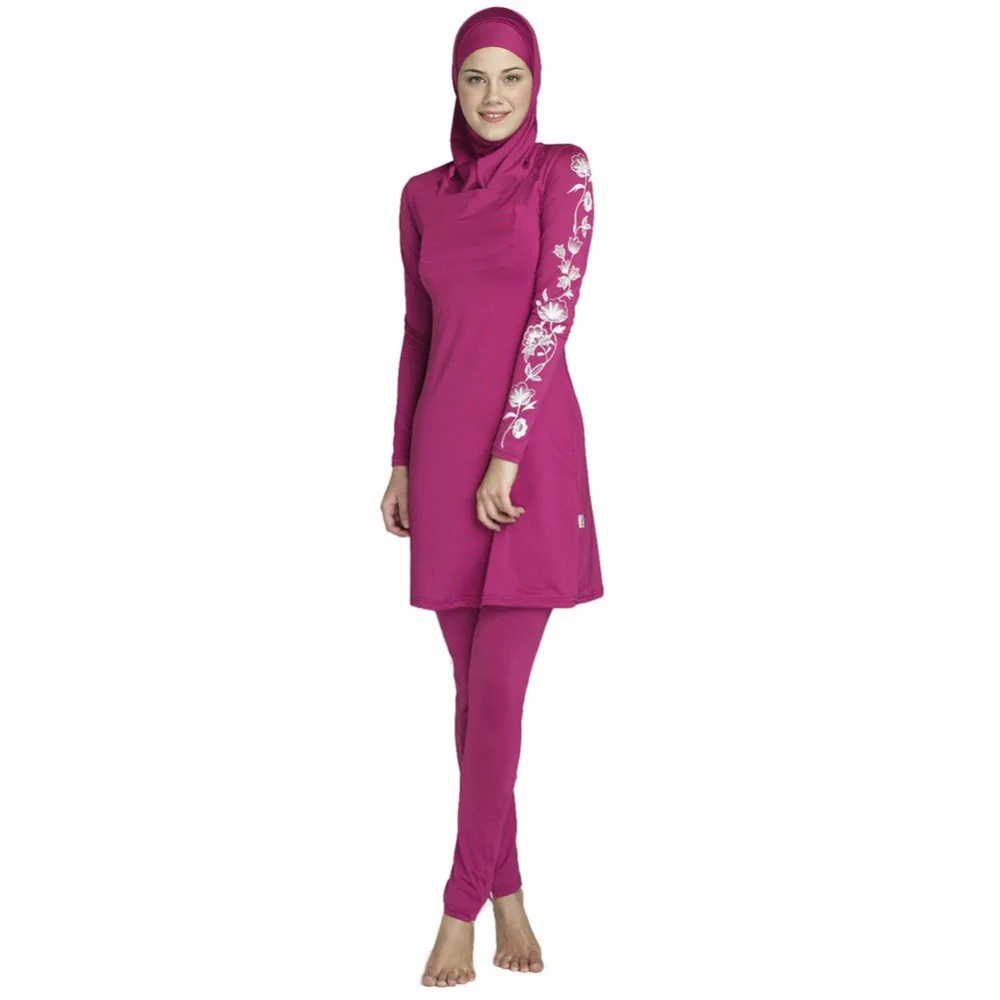 YONGSEN-traje de baño musulmán para mujer, burkini modesto, 3 piezas separadas, Hijab largo, 2022