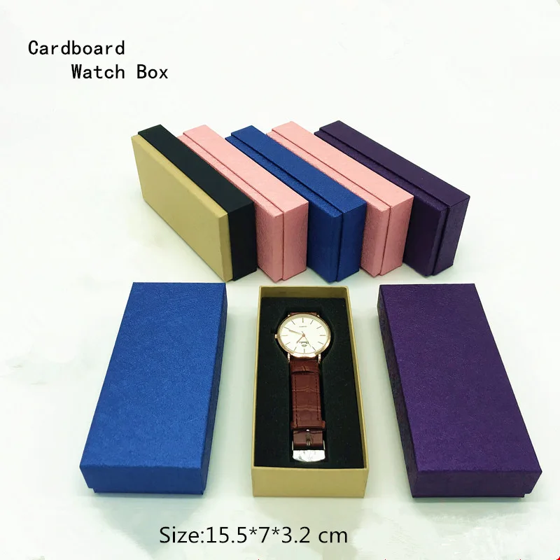 Wholesale Cardboard Watch Storage Box Rectangle Watch Boxes For Men/Women Colorful Packing Watch Gift Cases Can Customize LOGO