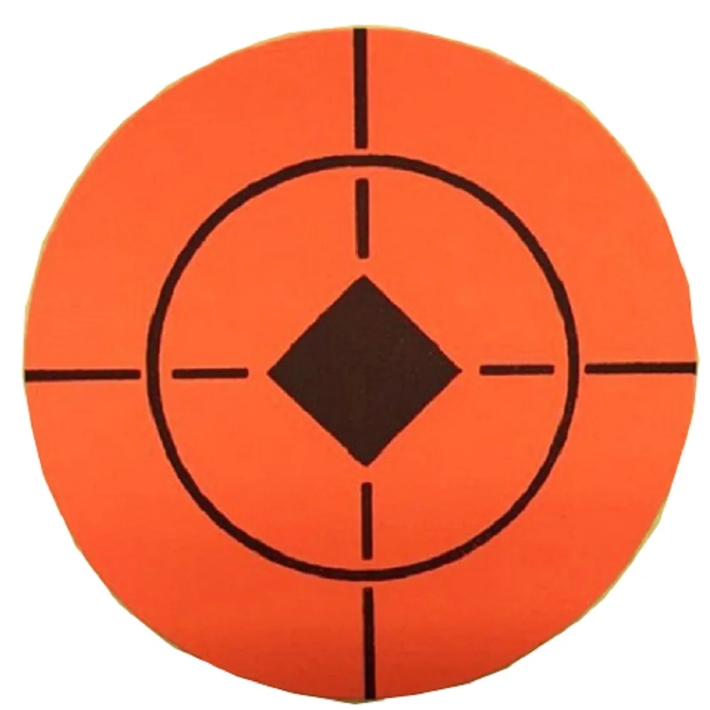 Orange Combination pack 4CM x 250 Counts + 5CM x 250 Counts + 7.5CM x 100 Counts Bullseye Sitckers Shooting Target self adhesive