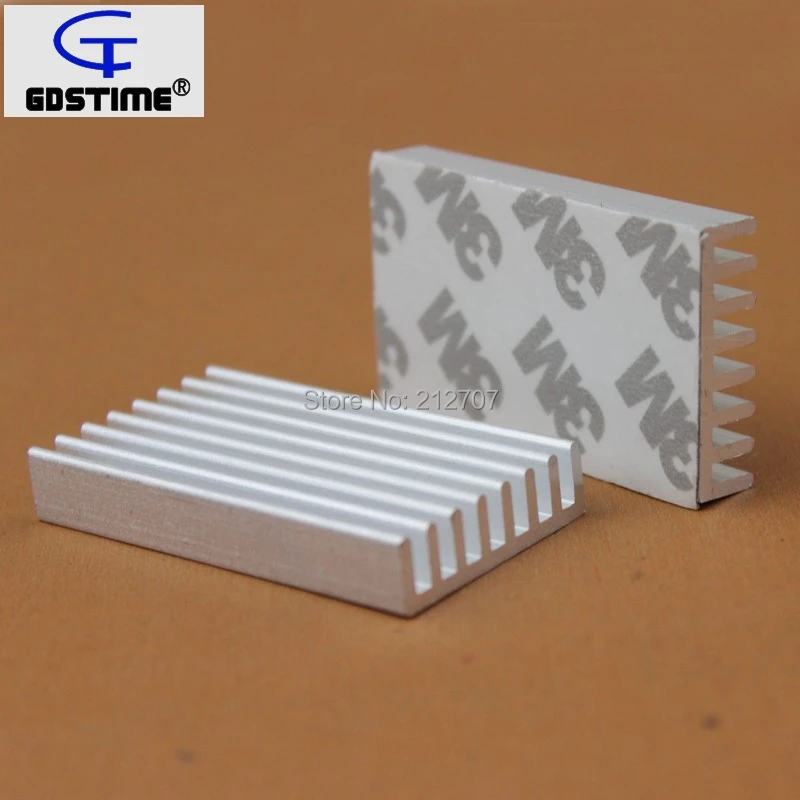 100 Stücke Gdstime Aluminium-kühlkörper 50x28x8mm 50mm Elektronische IC Chip Kühler Kühler