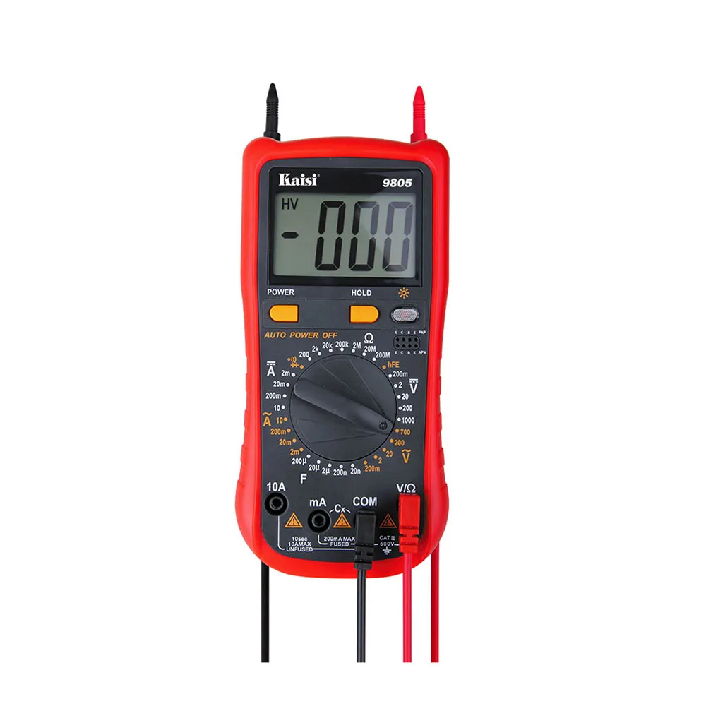 Kaisi 9805 Professional Digital Multimeter Automatic Range Anti Burning  Measurement Tester Multimeter Ammeter for Phone Repair