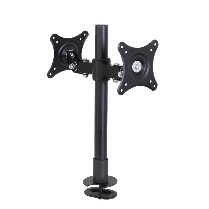 デュアルlcdledモニターホルダー背中合わせデスクトップグロメットマウントディスプレイスクリーンラックtvマウント