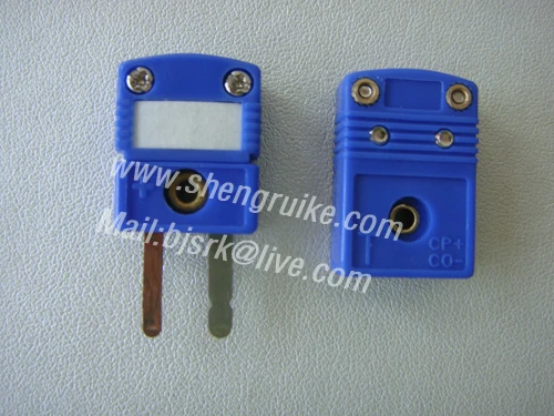 Mini T Thermocouple Connector  Blue Color Flat pin Male and Female Similar to OMEGA