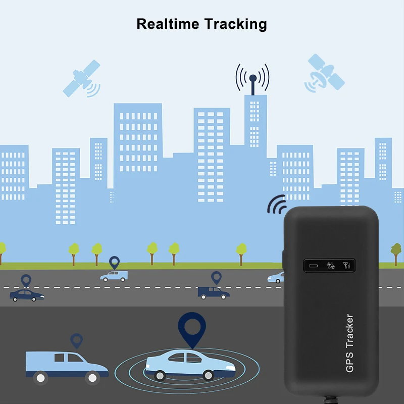 Prazata Car GPS Tracker GT02A Relay GPS Tracker Car 2G GSM Vehicle Tracking Locator Remote Cut off Fuel Shock Alarm Free Web APP