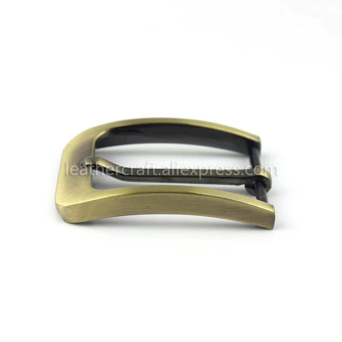 1pcs 35mm Metal Brushed Belt Buckle Men End Bar Heel Bar Single Pin Belt Half Buckle Leather Craft Belt Strap