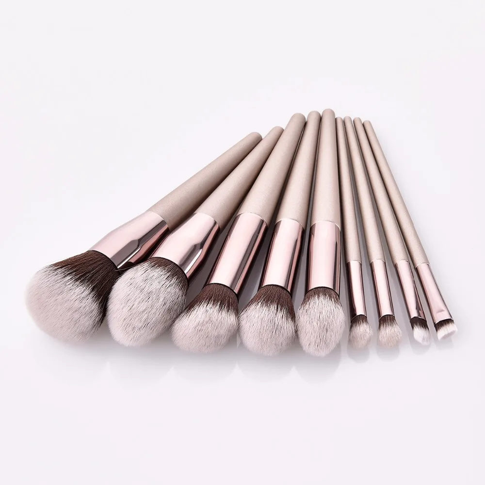 9pcs/set Professional Makeup Brushes Base Foundation Powder Blusher Blending Contour Concealer Cosmetic Make up Tools