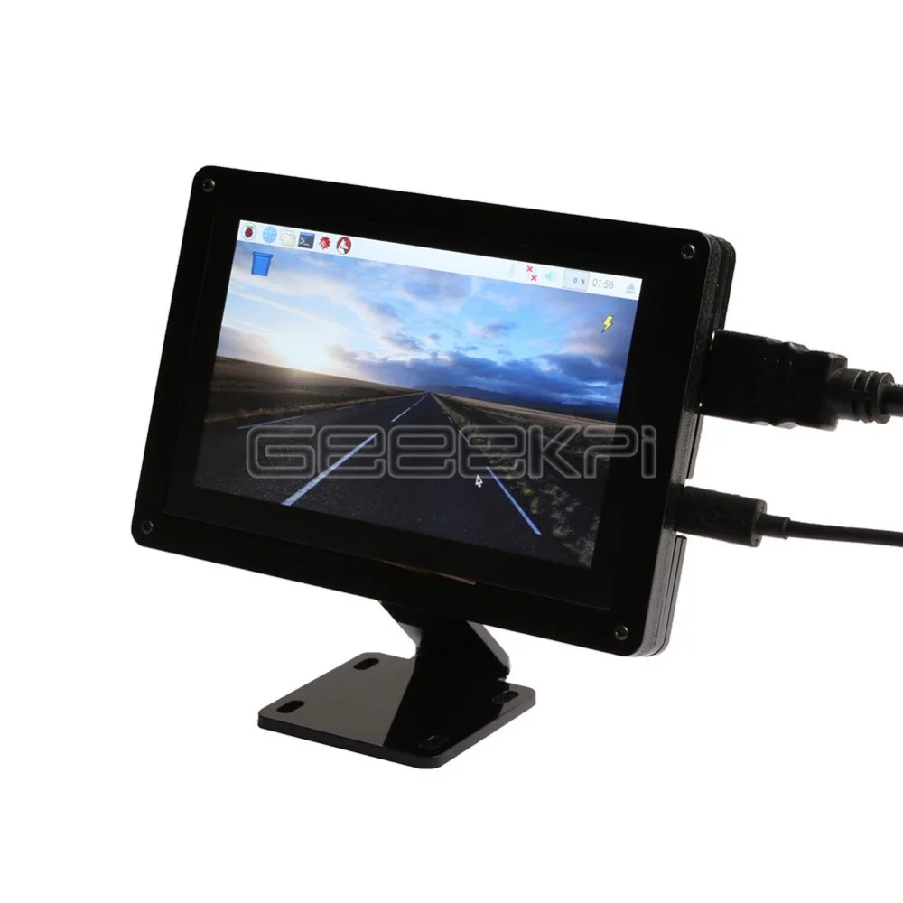 GeeekPi Free Driver 5 inch 800x480 Capacitive Touch Display Screen Monitor for Raspberry Pi,Windows,Beaglebone Black Plug Play