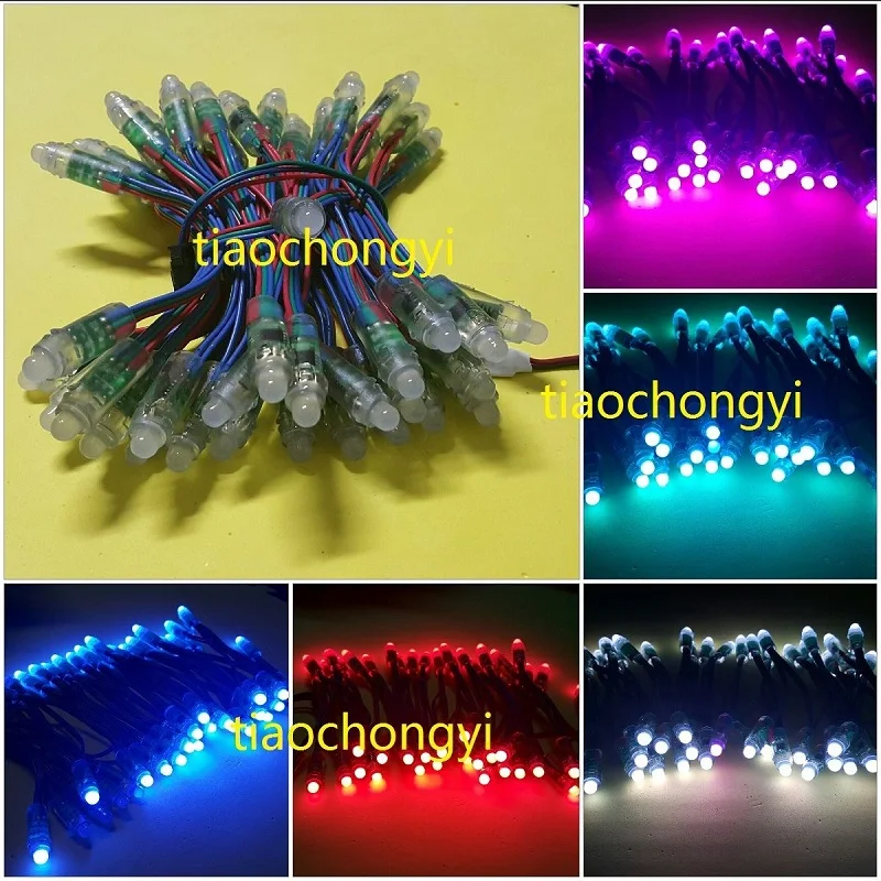 1000pcs-50PCS/ 1set WS2811 RGB Full Color 12mm Pixels digital Addressable LED String DC 5V