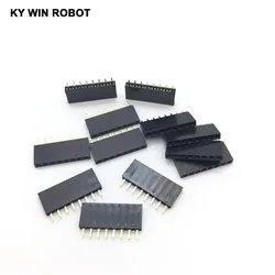 10PCS 1x8 Single Row 8 Pins PCB Socket Female Header 2.54MM 1*8P