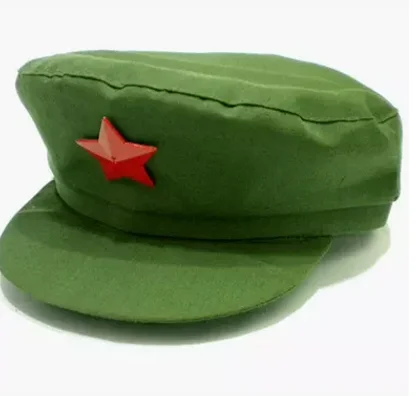 chinese red army hat with five stars vintage military hat chinese military hat canvas military hat army cosplay accessories