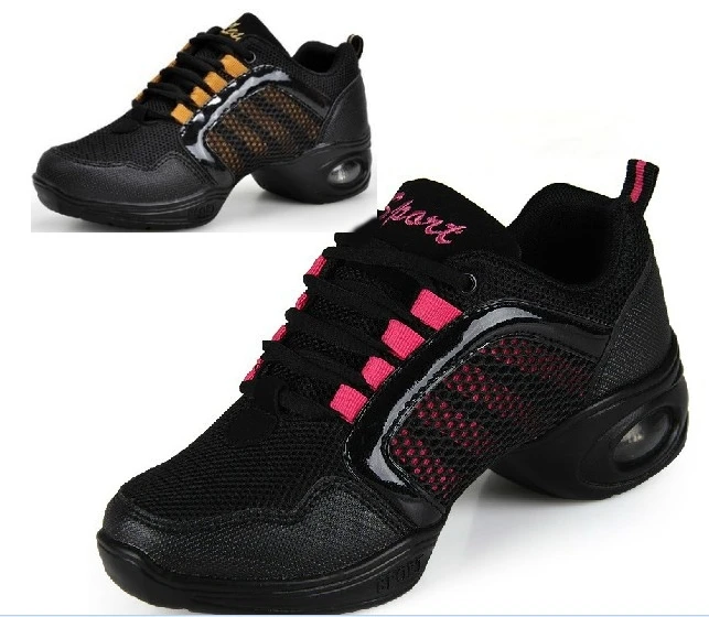 New 2017 Arrival Pink Gold Black White Women Girls Jazz Shoes Wedges Sneakers For Dance