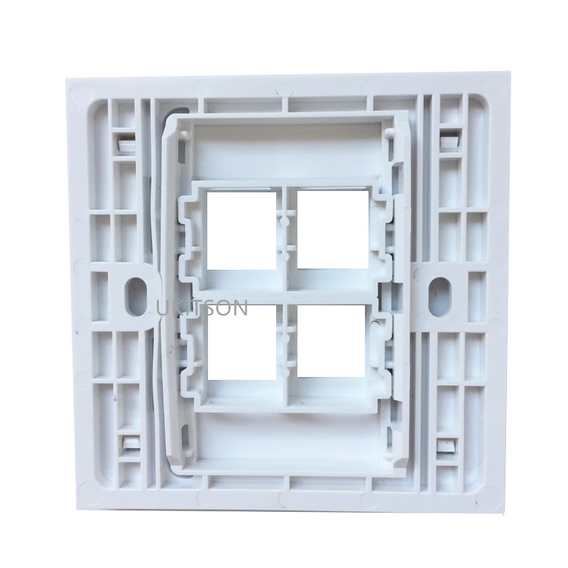 Blank Wall Panel Insert For 4 Keystone Jack Socket Faceplate Cover Outlet 86x86mm In White