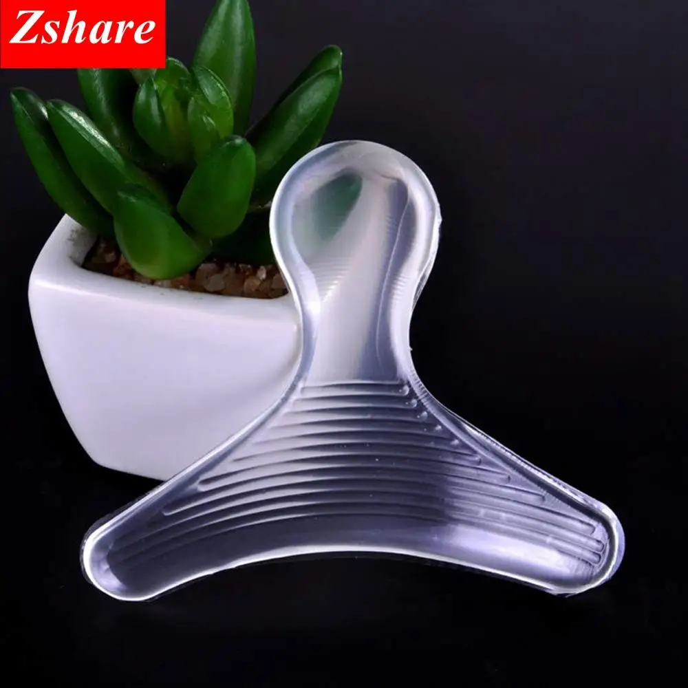1Pair Silicone Soft Insert Heel Liner Grips T-type Thread High Heel Comfort Pads Feet Care Accessories