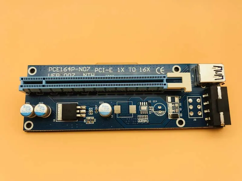 PCIE USB 3.0 60 センチメートル pcie エクステンダーライザーカード 1x に 16x データケーブル SATA に 4Pin IDE Molex 電源アダプタ