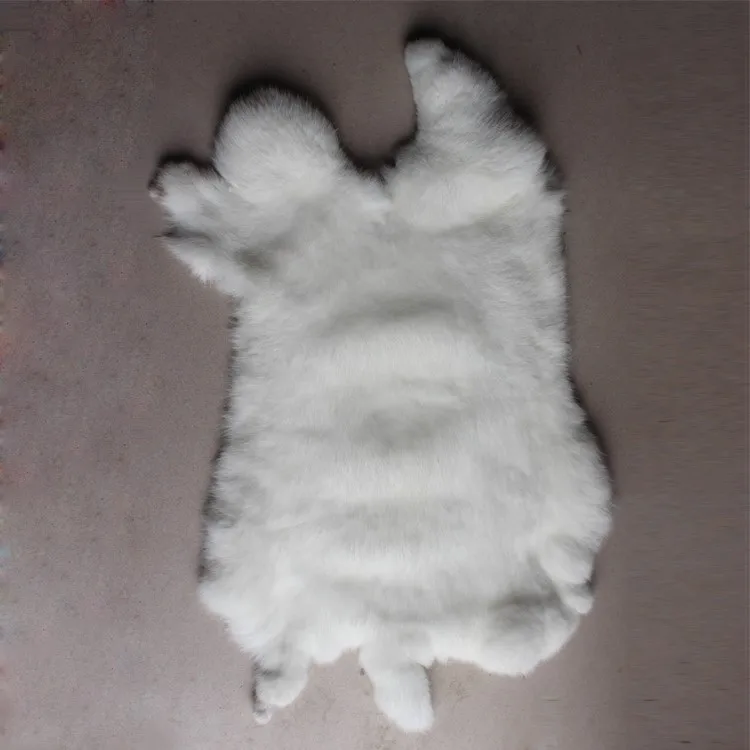 Natural Soft Genuine Rabbit Pelt Real Fluffy Fur Hide Materials For Crafts Whole Piece