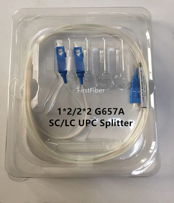 SC UPC волоконный сплиттер 1*2, 2-канальный блокированный микро-тип PLC сплиттер 1*2 мини-модуль