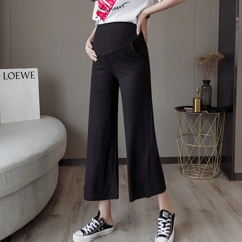 

Pregnant women pants thin section wear casual pregnant women leggings pregnancy stomach lift pants loose wide leg pants