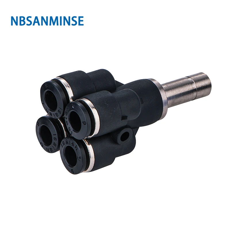 10Pcs/Lot PXJ Coupling Plastic fitting Pneumatic Push Connect Fittings Double Y Air Quick Connector Joint High Quality Sanmin