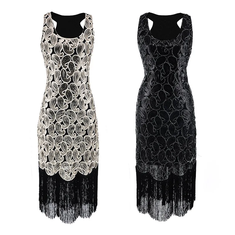 

Spring Autumn Black Sleeveless Sequins Dress 2018 Sexy Bodycon Sheath Gold Pattern O-Neck Party Dresses Nightclub Vestidos
