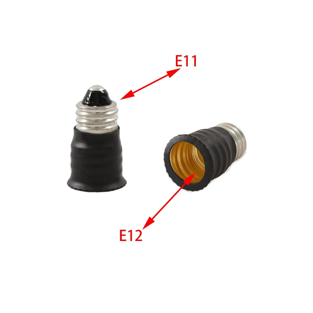 

E11 to E12 Candelabra Light Socket adapter E11 to 12 lamp holder converter, CE Rohs